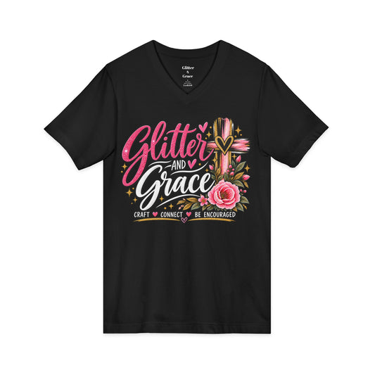 Unisex Jersey Short Sleeve V-Neck Tee